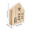 Thumbnail: Christmas Wooden House Decor Creative House Shape Light Up Hanging Ornament Chri