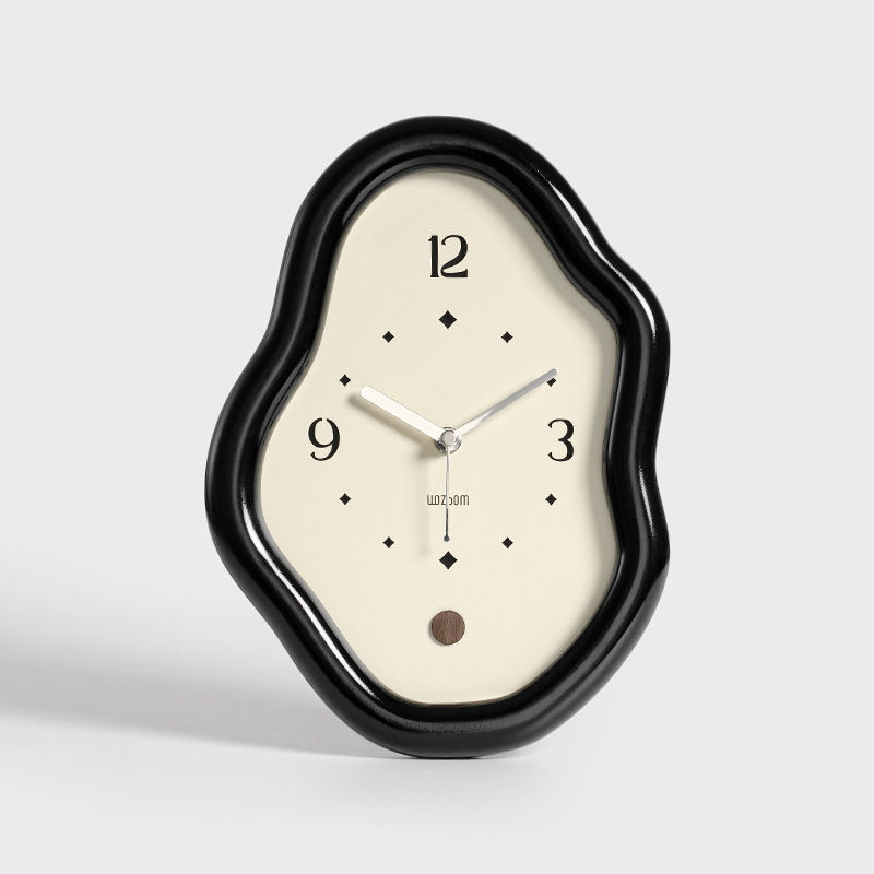 Thumbnail: Wooden Clock Ins Simple Desktop Decoration Home Cream Style Clock Living Room En