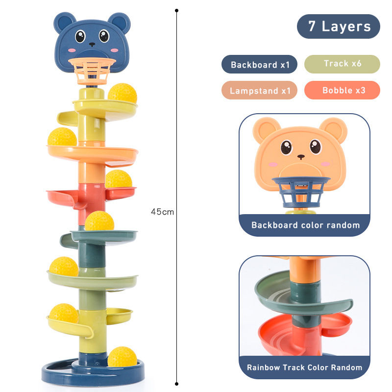 Thumbnail: Montessori Toys Baby 0 12 24 36 Months Track Rolling Ball Push Pop Sliding Ball