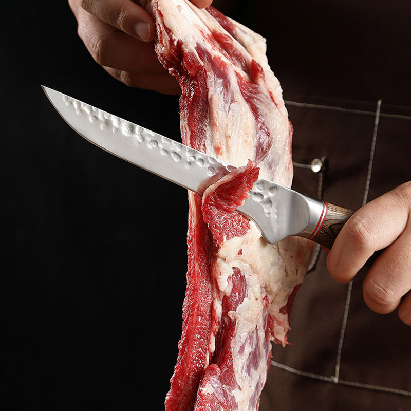 Thumbnail: Kitchen Chef Knives Hand Forged Hammer Fruit Vegetable Meat Butcher Cleaver Prof