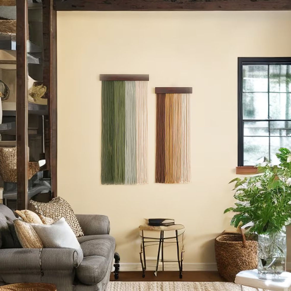 Thumbnail: 2 Pcs Macrame Wall Hanging Shelf Boho Home Decor Shelves On Wall Wood Decoration