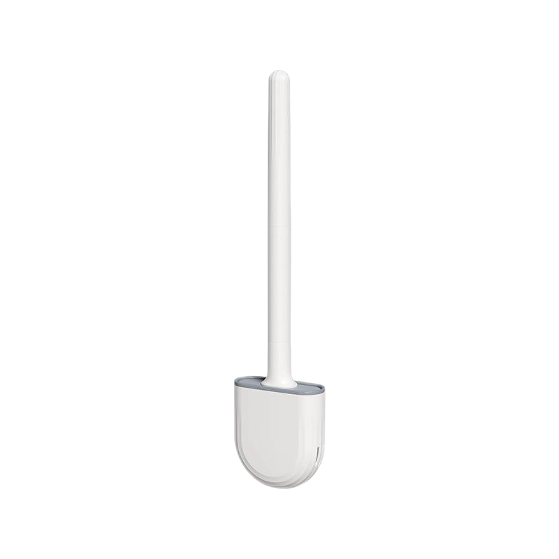 Thumbnail: 1 Wall Hanging Long Handle Toilet Brush, Silicone Cleaning Brush, Durable, Easy