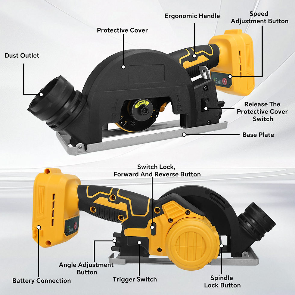 Thumbnail: 1000W Brushless Angle Grinder Cordless Electric Circular Saw 3 Speed Woodworking