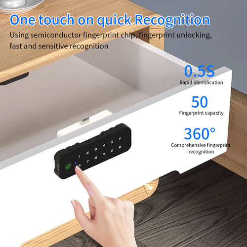 Drawer Lock With Code Smart Drawer Lock Invisible Electronic RFID 13.56MHz IC Cabinet Lock ...