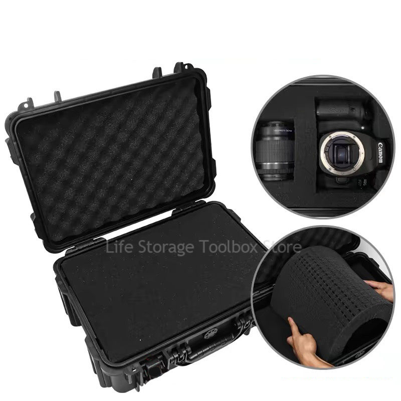 Thumbnail: 1pc Safety Instrument Tool Box Waterproof Hard Carry Case Bag Tool Case Sponge P