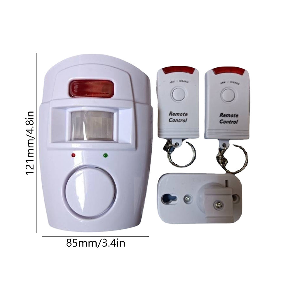 Thumbnail: Motion Detector Alarm with 2 Remote Controls PIR Motion Sensor Detector Alarm Ho
