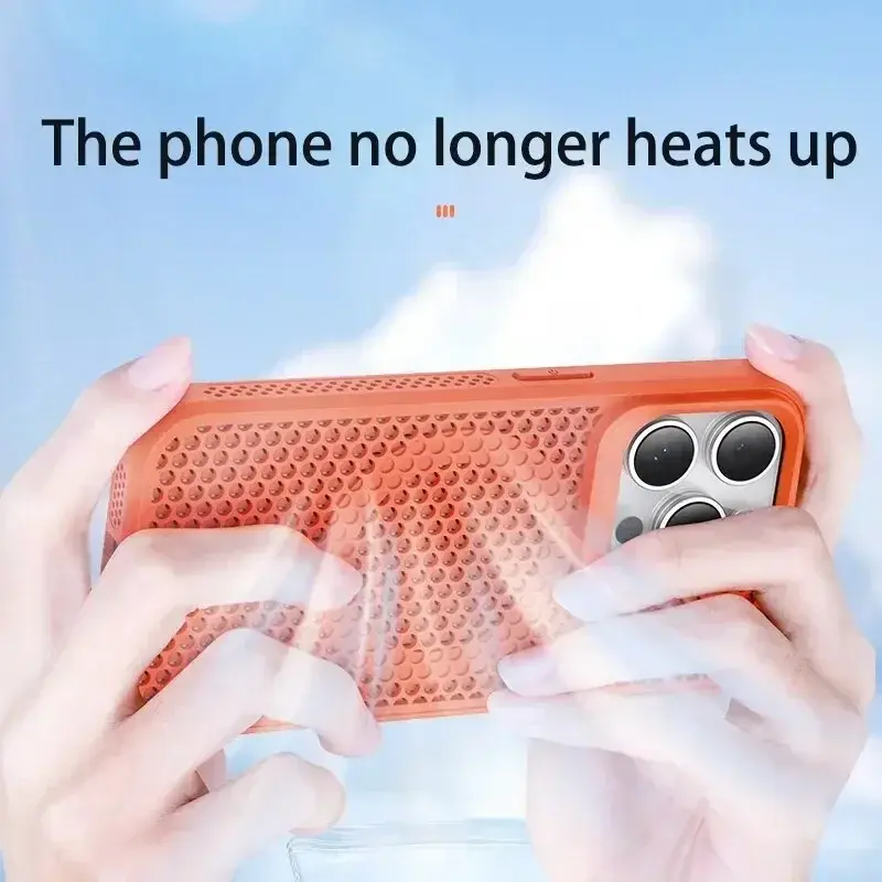 Thumbnail: Cooling Heat Dissipation Phone Case For iPhone 17 16 15 14 13 12 11 Pro Max Plus