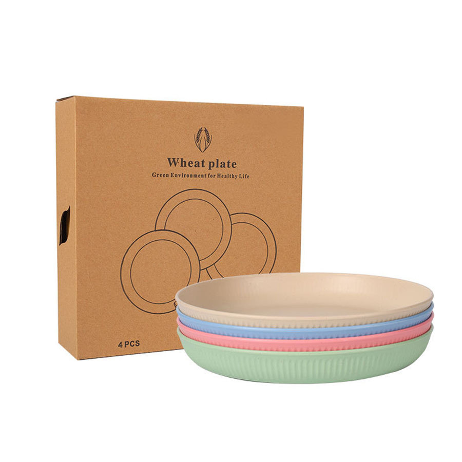Thumbnail: Dinner Dishes Wheat Straw Dinner Plates Set Eco Friendly Full Tableware Plates C
