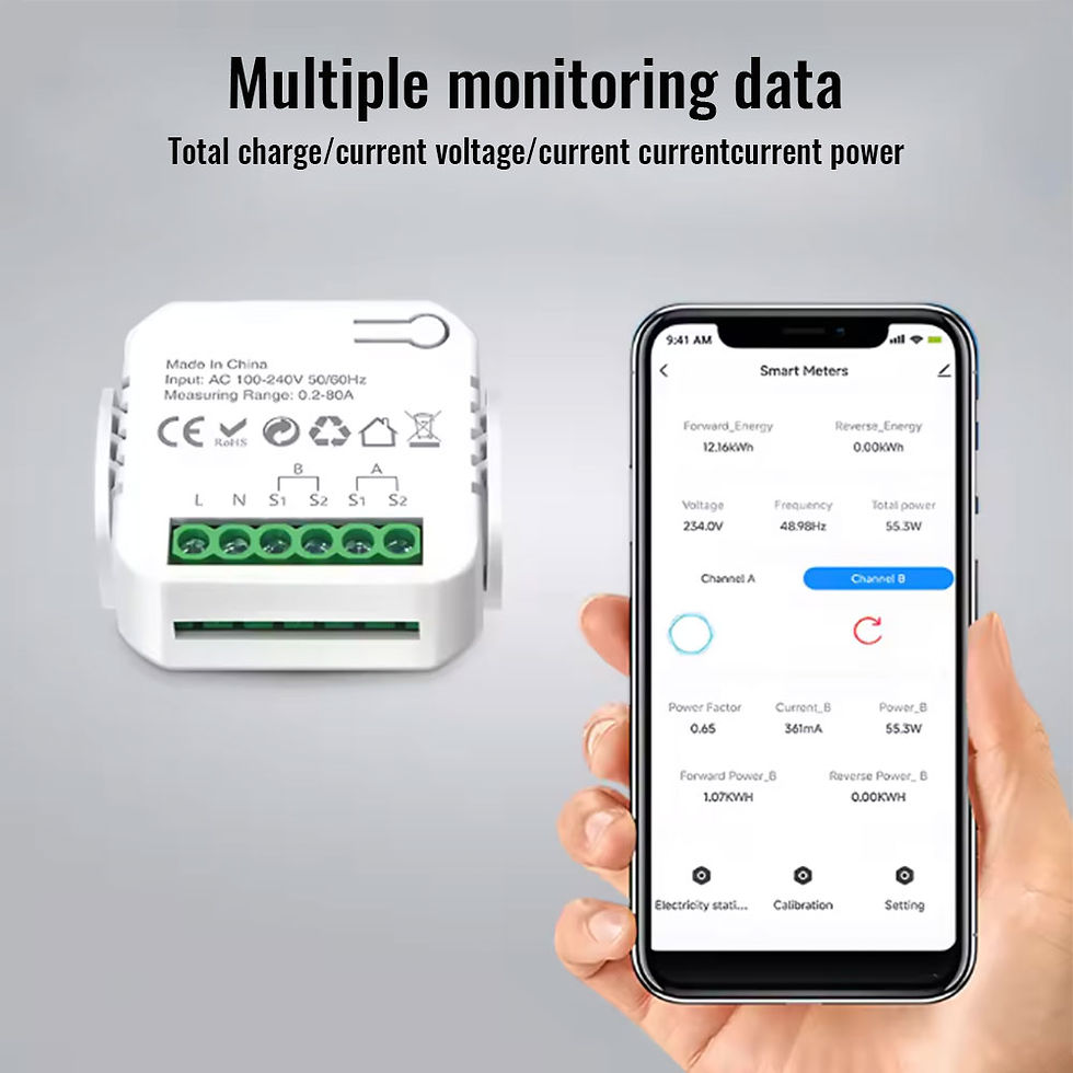 Thumbnail: Tuya WiFi Smart Energy Meter Solar PV System Power Production Consumption Bidire