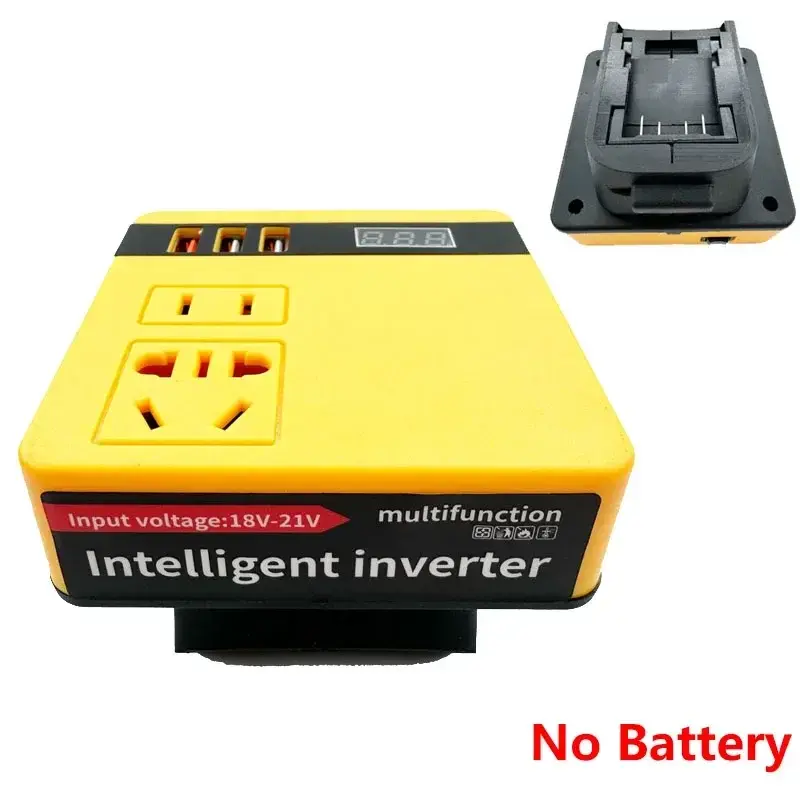 Thumbnail: 120W Power InverterDC 18-21V To AC 220V  for Makita/Dewalt/Milwaukee18V 20V Batt