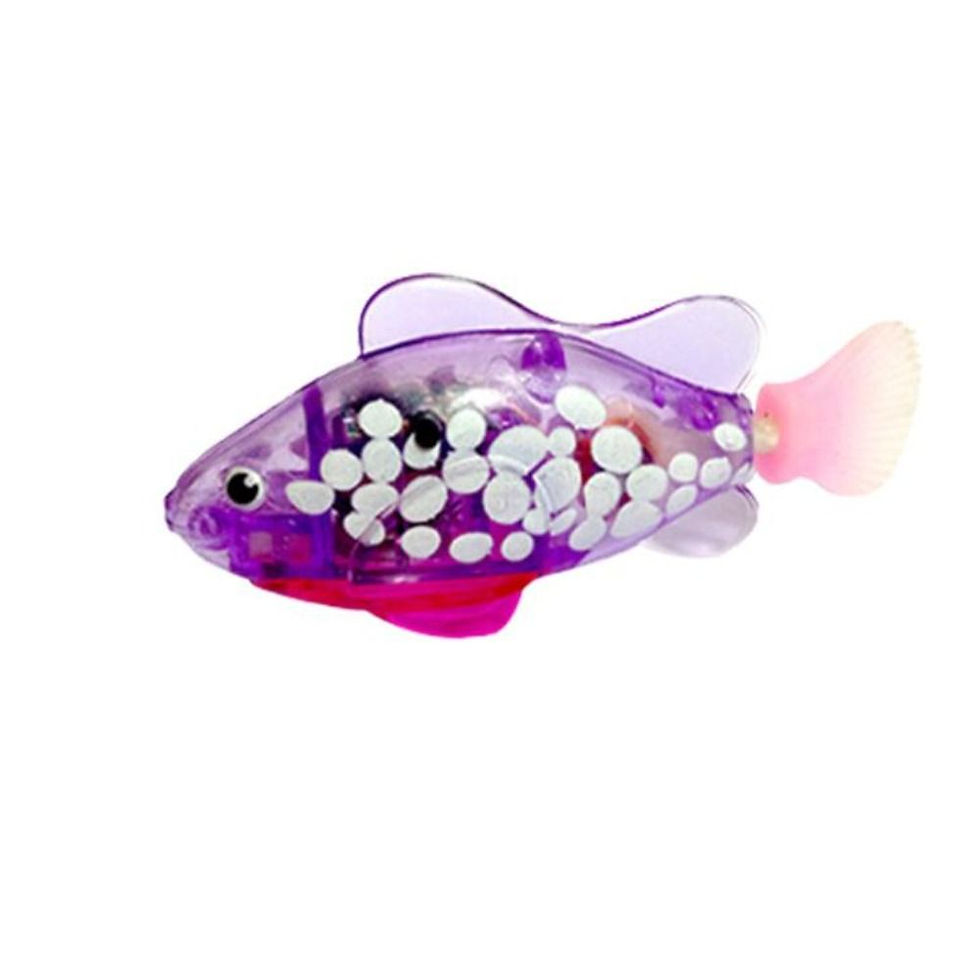 Thumbnail: Baby Shower Toys LED Electric Simulation Fish With Light Water Swimming Fish Tan