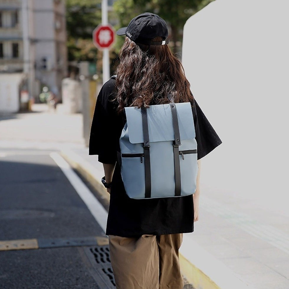 Thumbnail: Waterproof School Bags Large Capacity Portable Laptop Backpacks Solid Color Adju