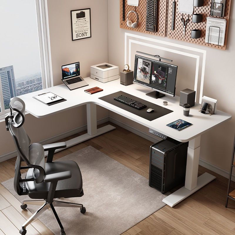 Thumbnail: Intelligent Modern Home Office Adjustable Computer Desk Durable Ergonomics L-Sha