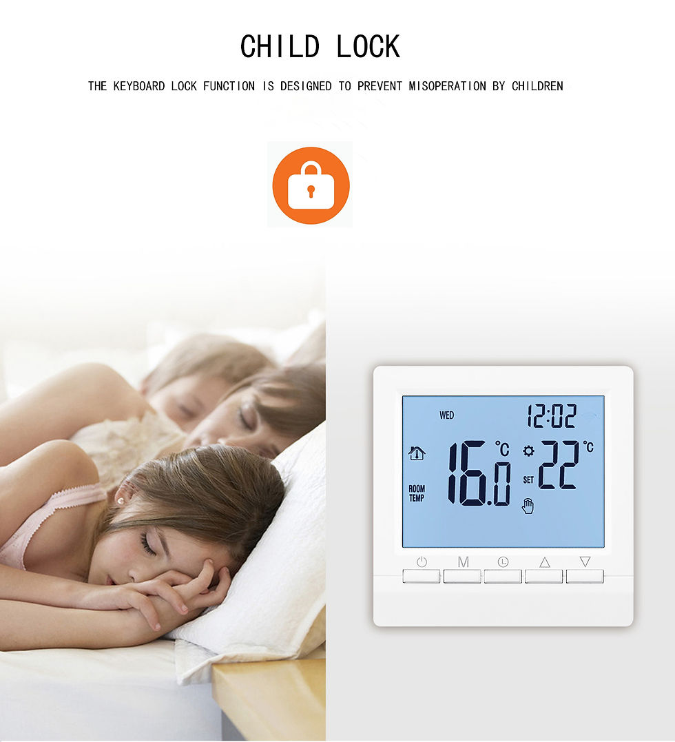 Thumbnail: Digital Thermostat For Gas Boiler Room  Battery Programmable Heating Temperature