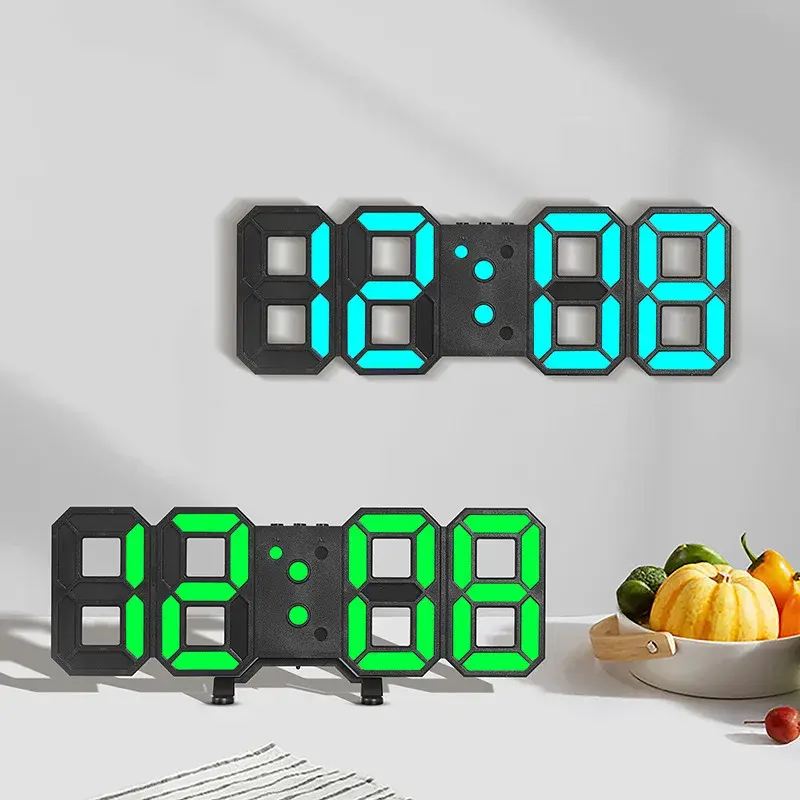Thumbnail: Electronic Digital Wall Clock Living Room Bedroom Decoration Decor Watches Home