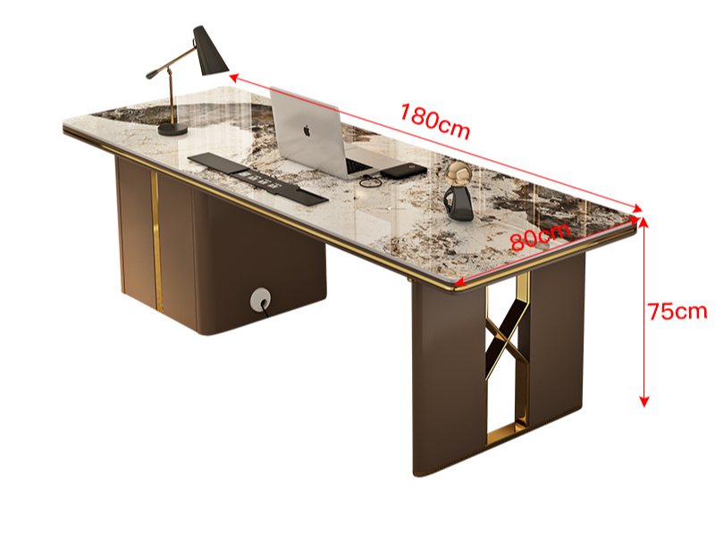 Thumbnail: Contemporary Luxury Sedentary Desk Spacious Office Desk Table Standing Design Id
