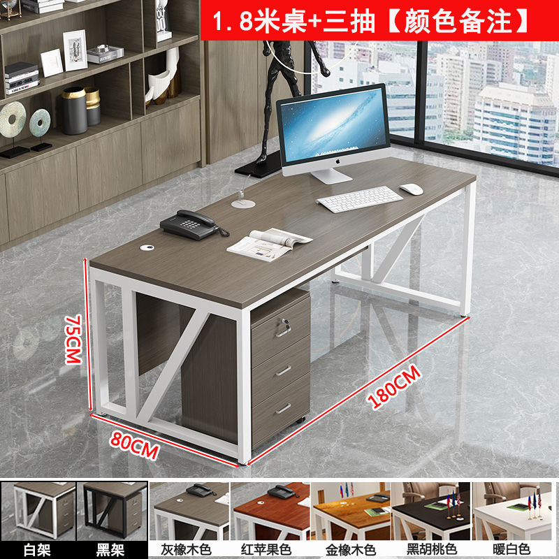 Thumbnail: Aesthetic Storage Office Desk Unique Women Corner Gaming Office Desk Wooden Stan