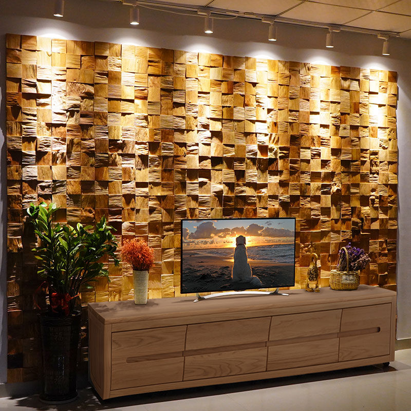 Thumbnail: Wallpapers Home Decor Partition Old Boat Wood Mosaic Wall Art Eco-Friendly Weath