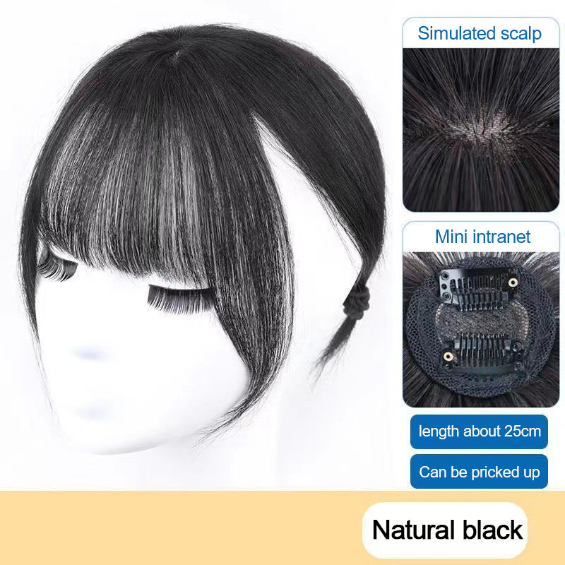 Thumbnail: 🥰 Dual Side Split Bangs Hair Wig Extension – Natural Clip-In Fringe Hairpiece