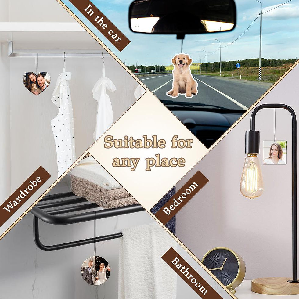 Thumbnail: Personalized Photo Car Hanging Decor Accessories Custom Picture Car Air Freshene