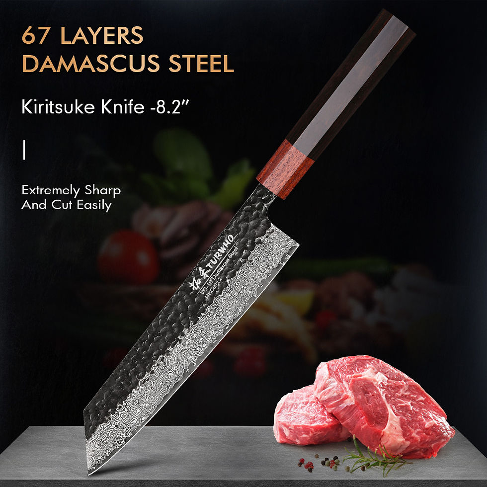 Thumbnail: TURWHO 1-5PCS Kitchen Knives Set 67 Layers Damascus Steel VG10 Core Japanese Che