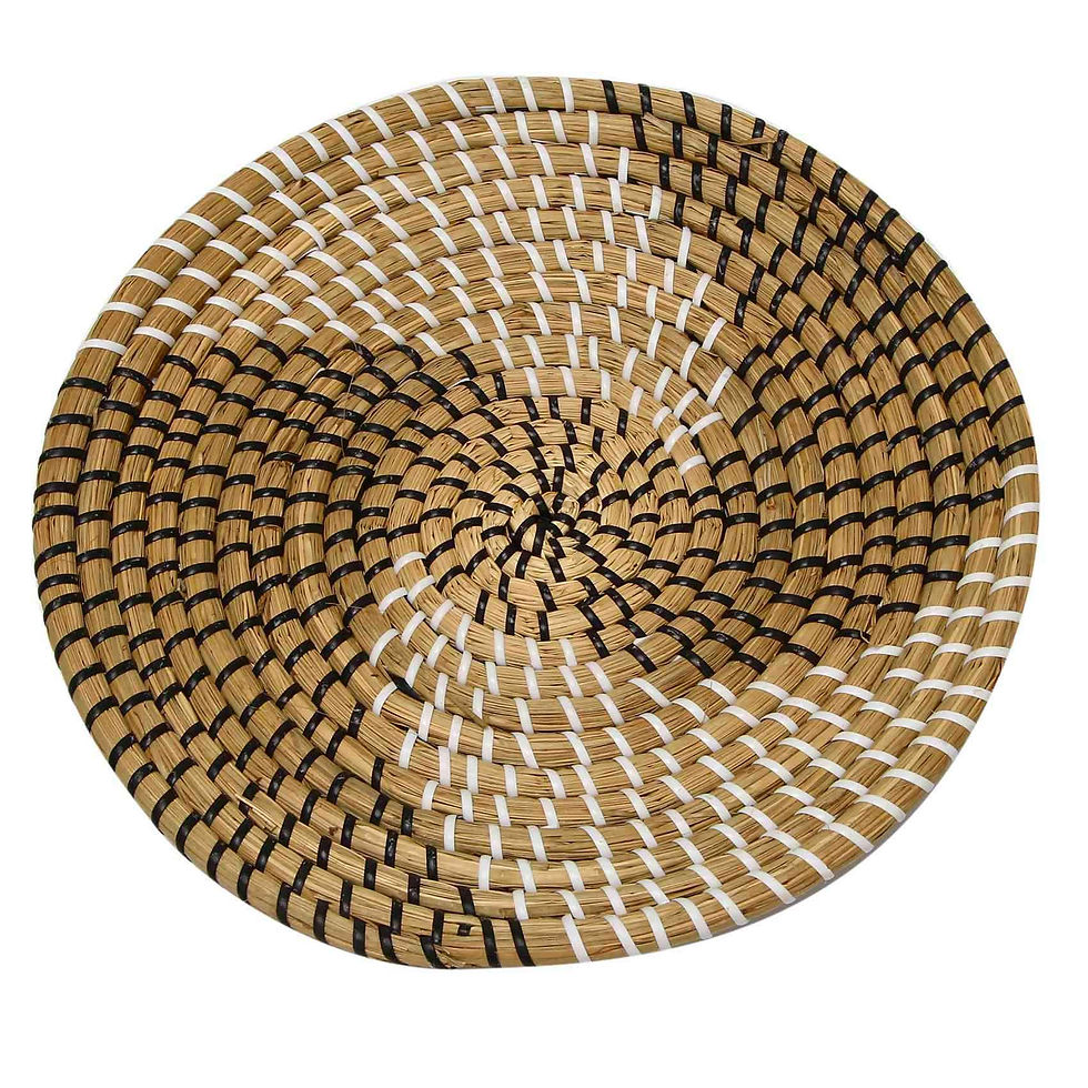 Thumbnail: ABYN-Handmade Hanging Wall Basket Decor(Set Of 6)Round Woven Basket ,Boho Home D