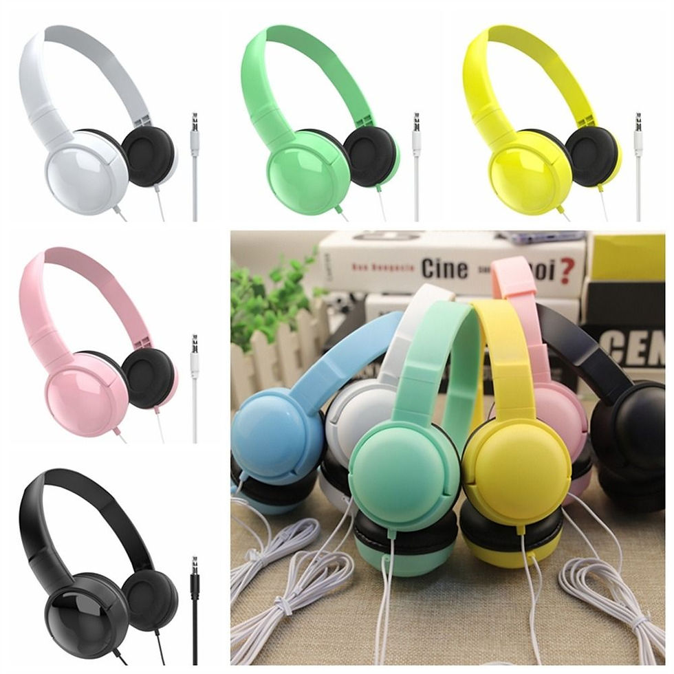 Thumbnail: Music Earbuds Over Ear Wierd Headphones Adjustable Music Stereo 3.5mm Headset Hi