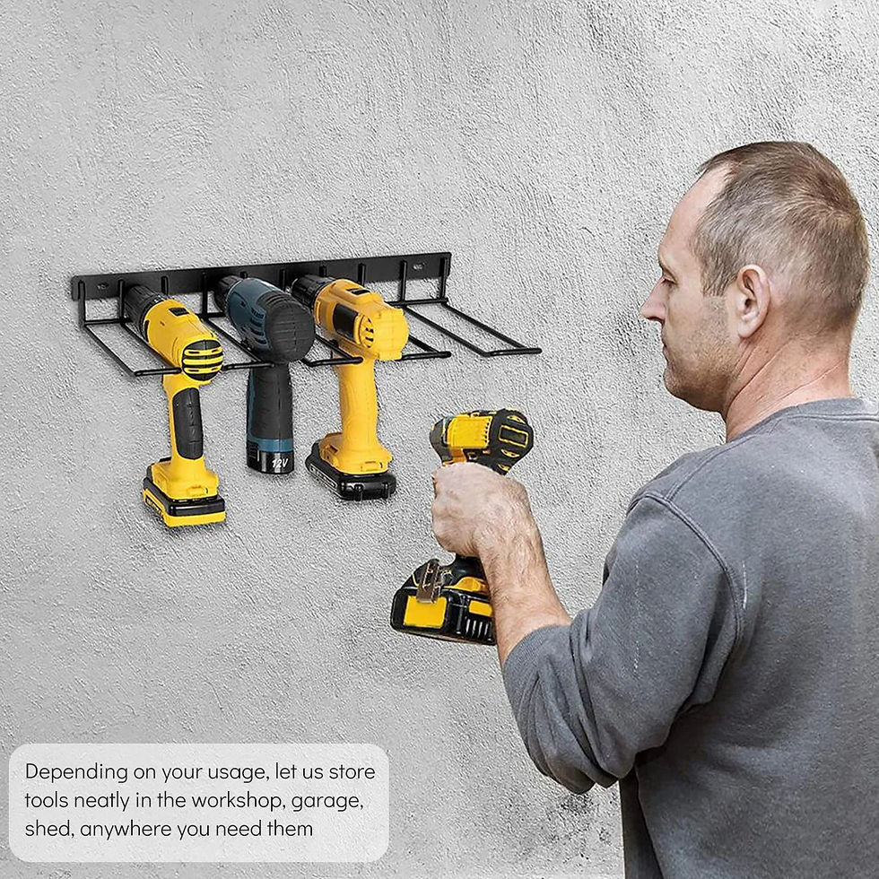 Thumbnail: Power Tool Rack Electric Drill Holder Wall Mount Power Tool Organizer Workshop W