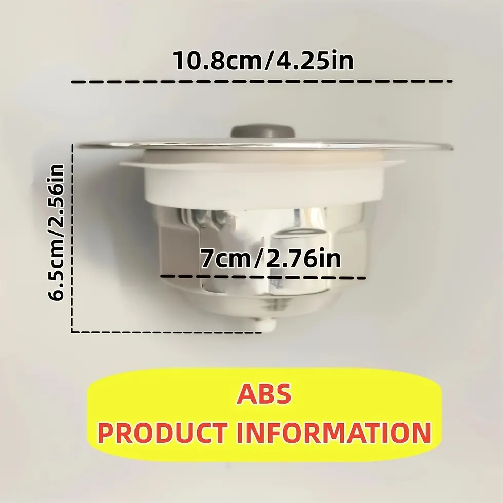 Thumbnail: Kitchen Sink Drain Strainer Stainless Steel Pop Up Sink Stopper Anti-Clogging Si