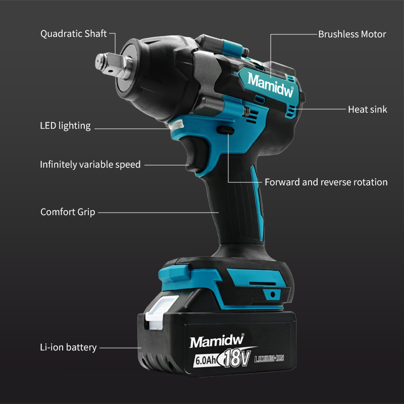 Thumbnail: Brushless Electric Wrench Cordless Drill Screwdriver Free Delivery Large Torque