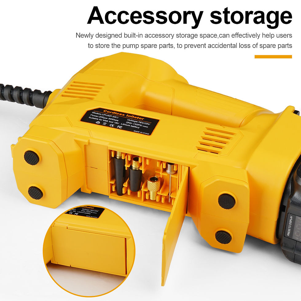 Thumbnail: Air compressor portable air inflator for Dewalt 18V/20V battery / For Car tyre m