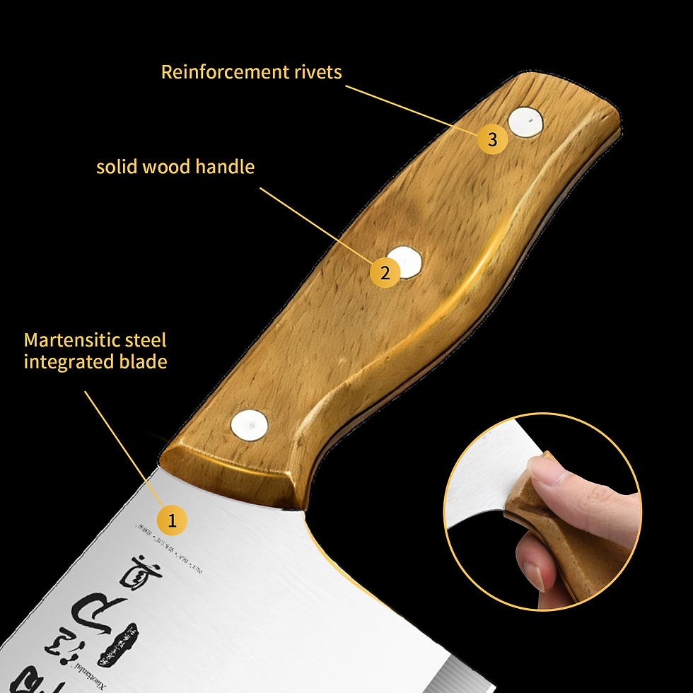 Thumbnail: Kitchen knife,Stainless steel Wooden handle Kitchen Knives, Multi-functional Sli