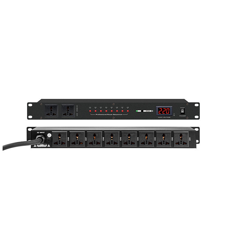 Thumbnail: Power Sequencer Rack Mount 1U Universal Power Distribution with Surge Protection