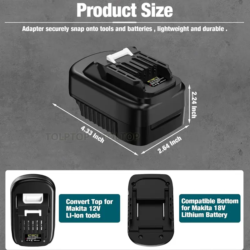 Thumbnail: Battery Adapter for Dewalt to for Makita12V Tools for Dewalt 20V for Milwaukee 1