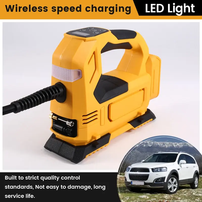 Thumbnail: Portable Air Pump for Dewalt 18V & 20V Batteries - Cordless Inflator for Car Tyr