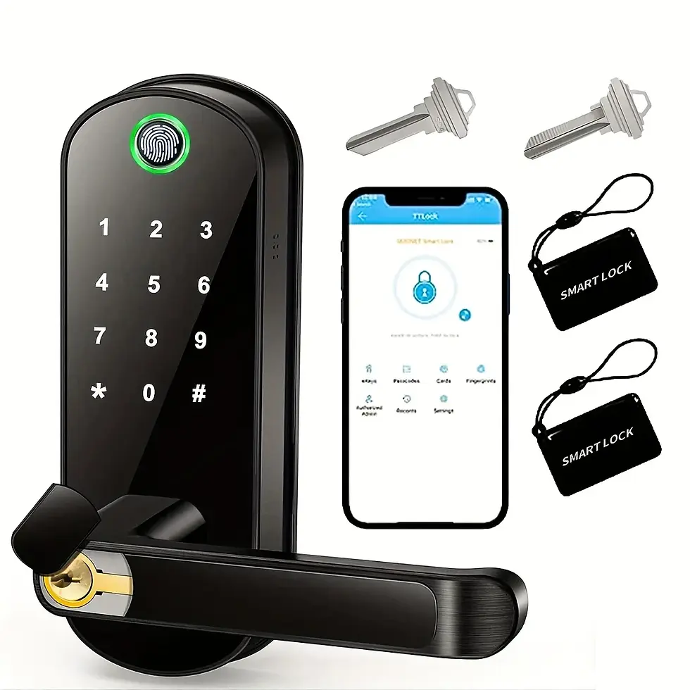 Thumbnail: Smart Fingerprint Door Lock App Remote Control Keyless WIFI Digital Touchscreen