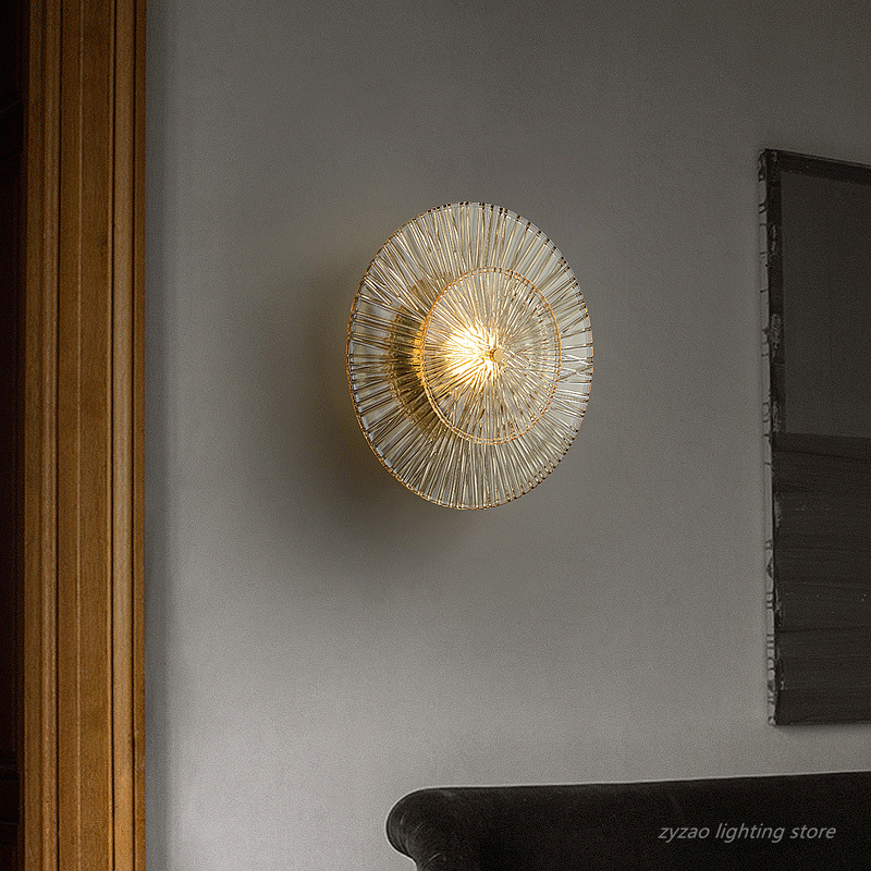 Thumbnail: Post-modern Home Decor Living Room Background Wall Lamp Bedroom Bedside Light Fi