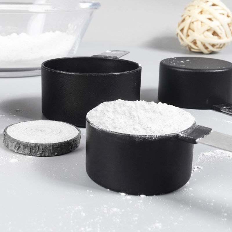 Thumbnail: 4Pcs Stainless Steel PP Measuring Spoons Set Multi Purpose Spoons Measuring Cup