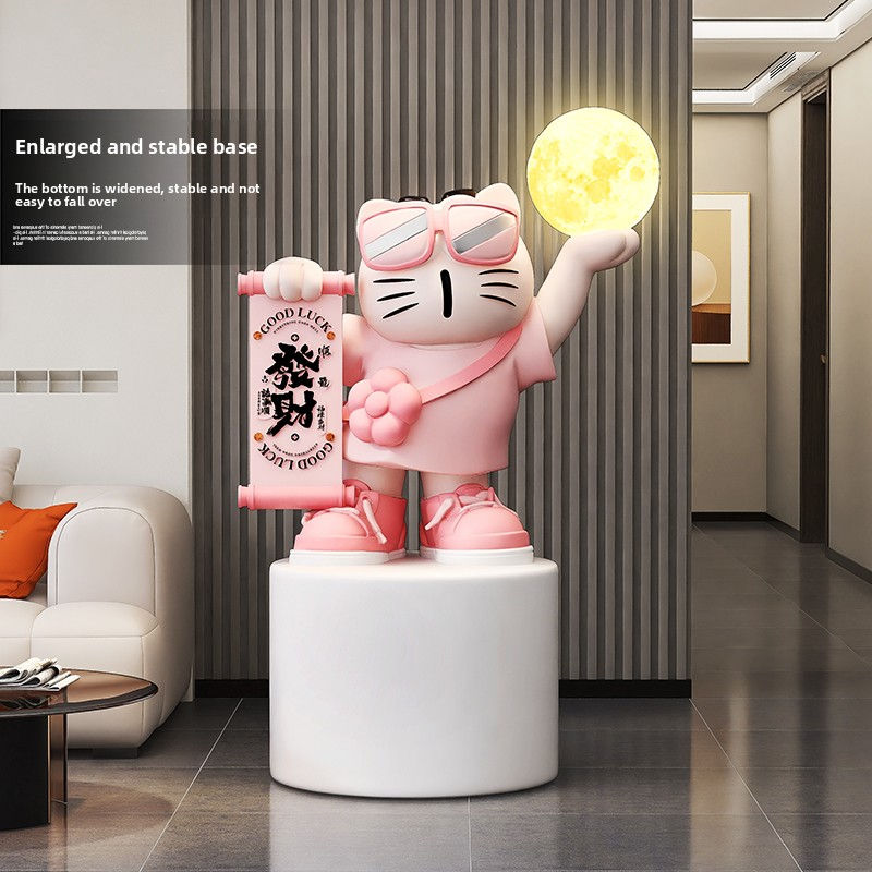 Thumbnail: Home Decor Sculptures Figurines Decoration Accessories Trendy Play Money Cat Flo