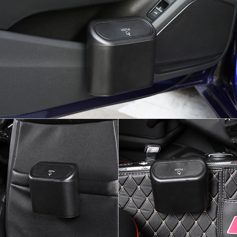Thumbnail: Car Trash Can Hanging Dustbin Garbage Box Car Interior Storage Case Plastic Vehi