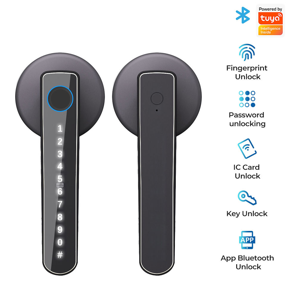 Thumbnail: WIFI Smart Door Lock Fingerprint BLE Digital Doorlock Electronic Outdoor Lock Pa