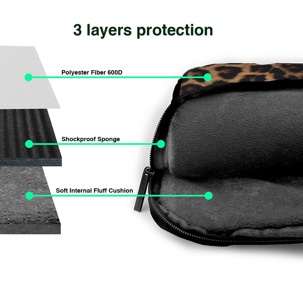 Thumbnail: Leopard Print Laptop Bag Protective Case Computer Bag 13 14 15.6 Inch Crossbody