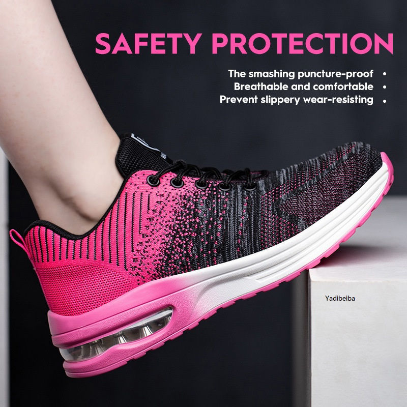 Thumbnail: Safety Shoes Men Women Work Safety Boots Steel Toe Shoe Puncture Proof Air Cushi