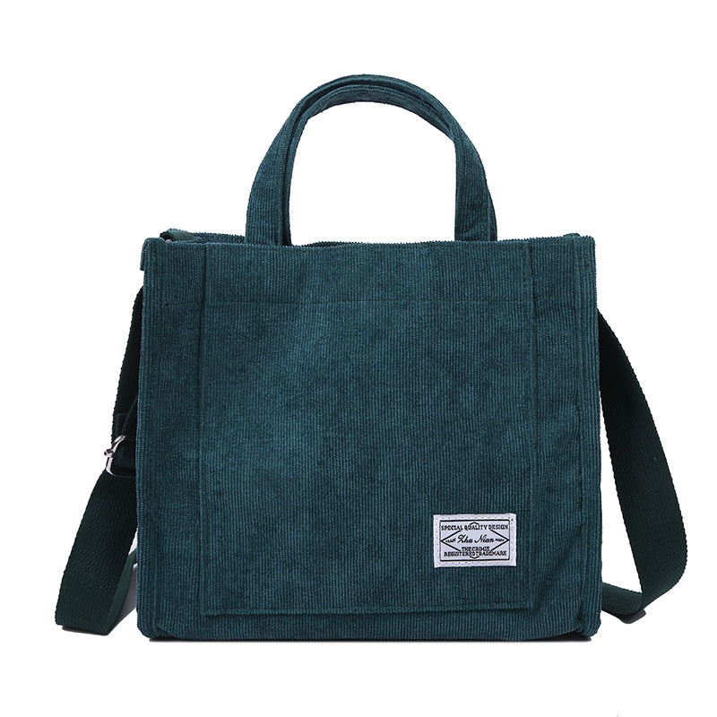 Thumbnail: Women Handbag Simple Corduroy Portable Large Capacity HandBag Ins Fashion Trend