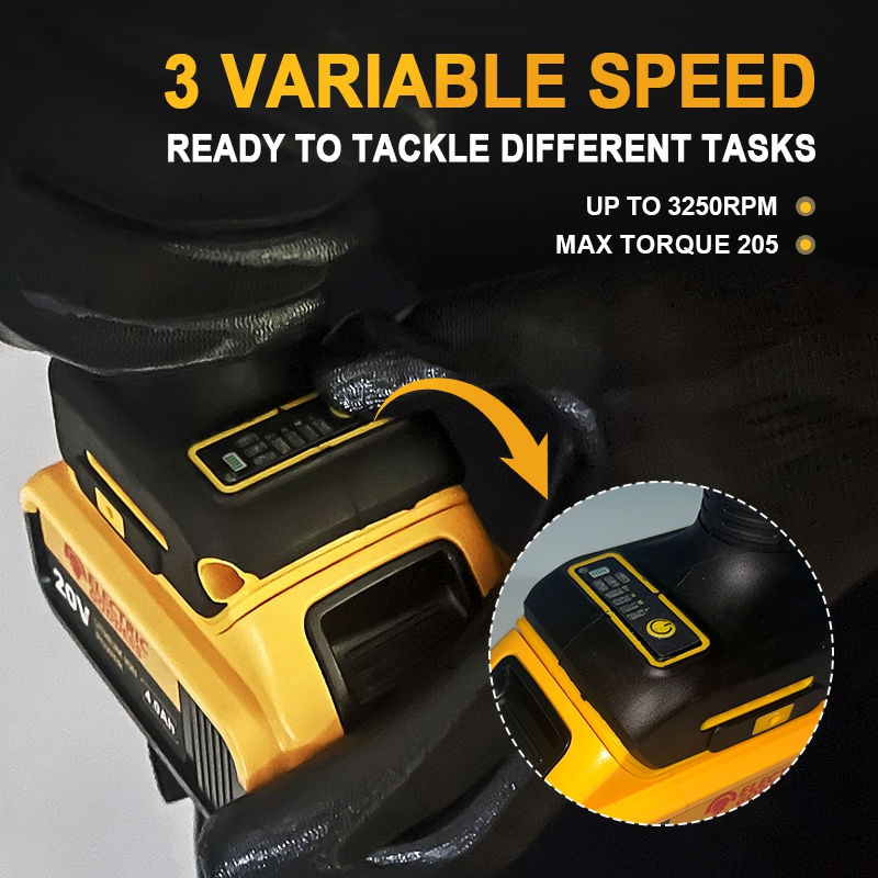 Thumbnail: Electric Goddess DCF850 205N.m Cordless Impact Driver Tool Brushless Impact Dril