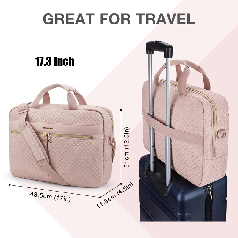 Thumbnail: BAGSMART Large Capacity 17 inch Laptop Bag Shoulder Messenger Notebook Pouch Bri