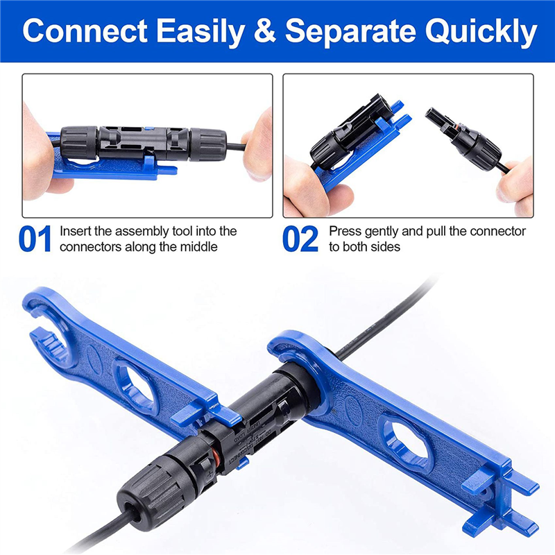 Thumbnail: A02F-12PCS Solar Connector Tool Wrenches, Solar Panel Connector Assembly Tool Fo