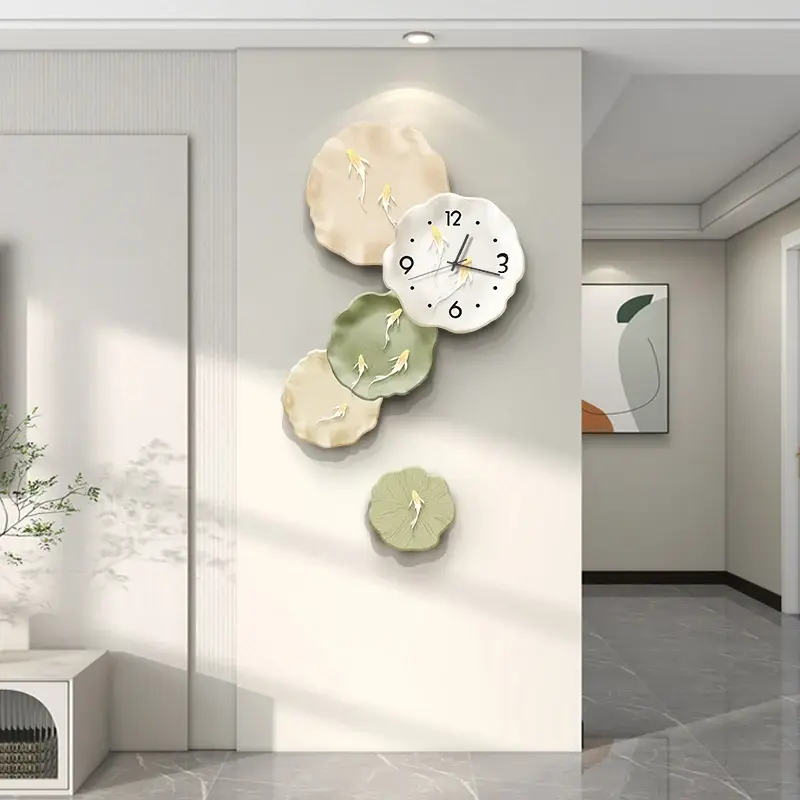Thumbnail: Abstract Art Living Room Decorative Painting Wall Clock Background Wall Clock De