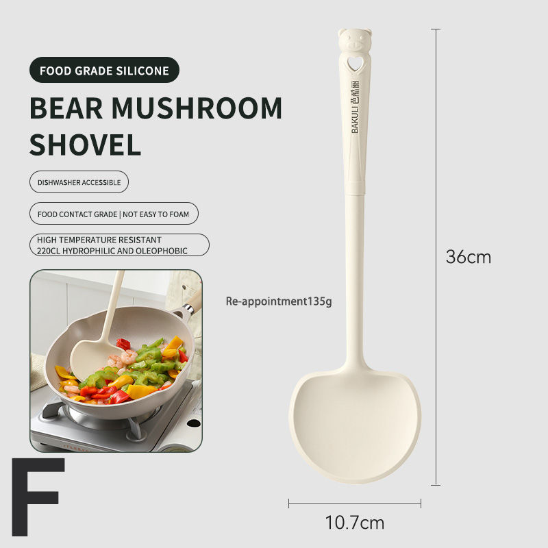 Thumbnail: 3psc set of silicone spatulas and spoons for household high-temperature cooking