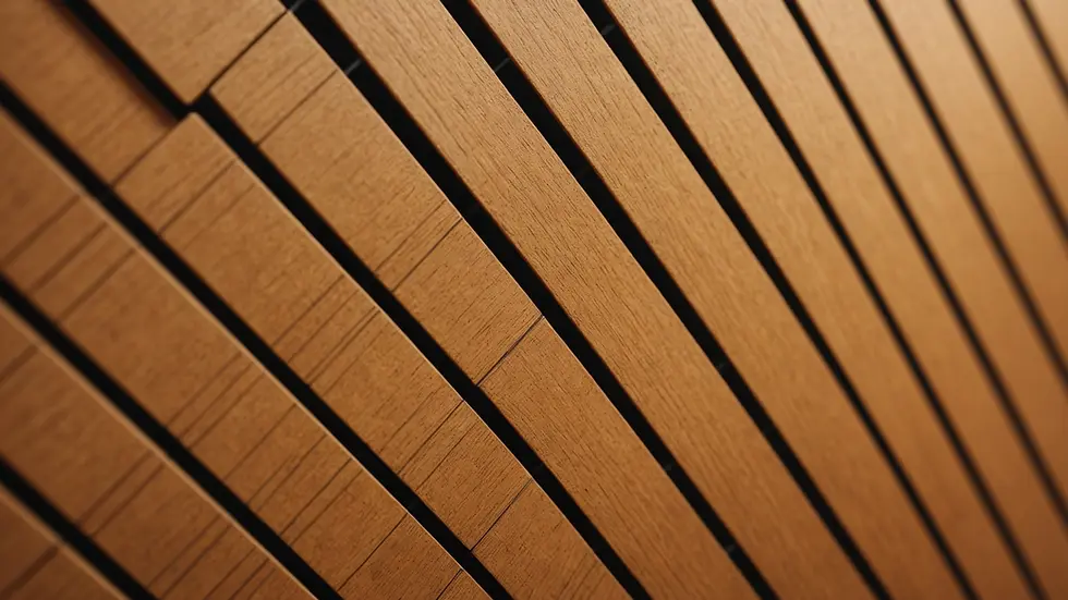 Close-up view of acoustic panels on a wall